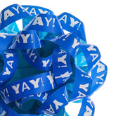 4.6" Blue Yay!/Aqua Recyclable Gift Bow