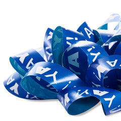 4.6" Blue Yay!/Aqua Recyclable Gift Bow