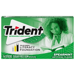 Trident Sugar Free Spearmint Gum 14 Count Package