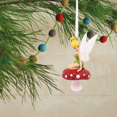 Tinkerbell On Mushroom Ornament