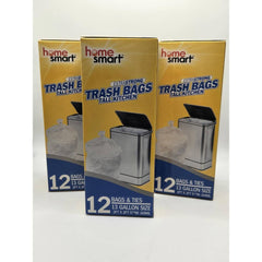 Home Smart 13 gal. Tall Kitchen White Trash Bag (12-Count)