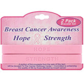 Breast Cancer Awareness Band Bracelet (Pack of 72)