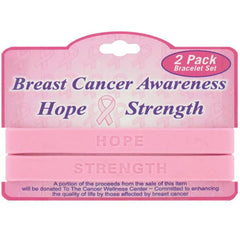 Breast Cancer Awareness Band Bracelet (Pack of 72)