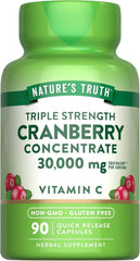 Nature's Truth Ultra Triple Strength Cranberry Concentrate Plus Vitamin C - 90 Capsules