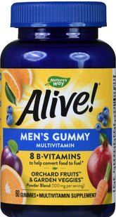 Alive! Men's Gummy Multivitamin | Nature's Way 60 Gummies / Fruit