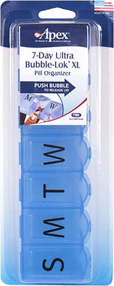 Apex 7 Day Ultra Bubble-Lok Pill Organizer XL