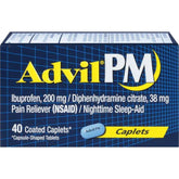 Advil PM Ibuprofen/Pain Reliever/Nighttime Sleep-Aid, Coated Caplets - 40 count