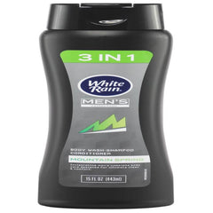 White Rain Men 3-in-1 Shampoo + Conditioner + Body Wash, Fresh Mountain Spring, 15 fl oz