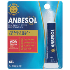 Anbesol Gel Maximum Strength Instant Oral Pain Relief - 0.33oz