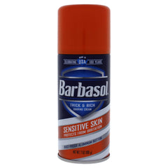 Barbasol Sensitive Skin Thick & Rich Shaving Cream, 7 oz