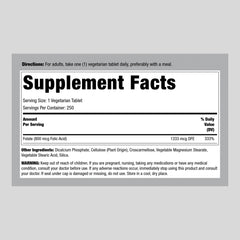 Sundance Folic Acid 800 mcg Tablets, 250 EA