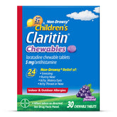 Claritin Children's Chewable Tablets Non-Drowsy Grape, 30 Ct