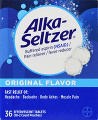 Alka-Seltzer Original Effervescent Tablets 36 ct Box