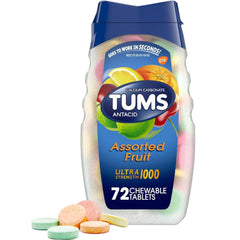 Tums Ultra Strength Assorted Fruit Antacid Chewable Tablets 72