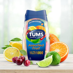 Tums Ultra Strength Assorted Fruit Antacid Chewable Tablets 72