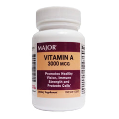 Major Vitamin A Supplement; Bottle of 100