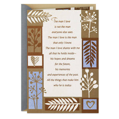 Hallmark Birthday Card, The Man I Love Birthday Card