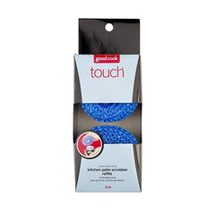 Good Cook Touch Soap Dispensing Kitchen Heavy Duty Mesh Palm Brush, 2 Pack Refills 393819