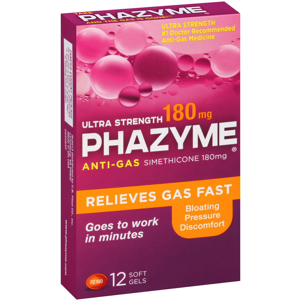 Phazyme Anti-Gas, Ultra Strength, 180 mg, Soft Gels - 12 EA