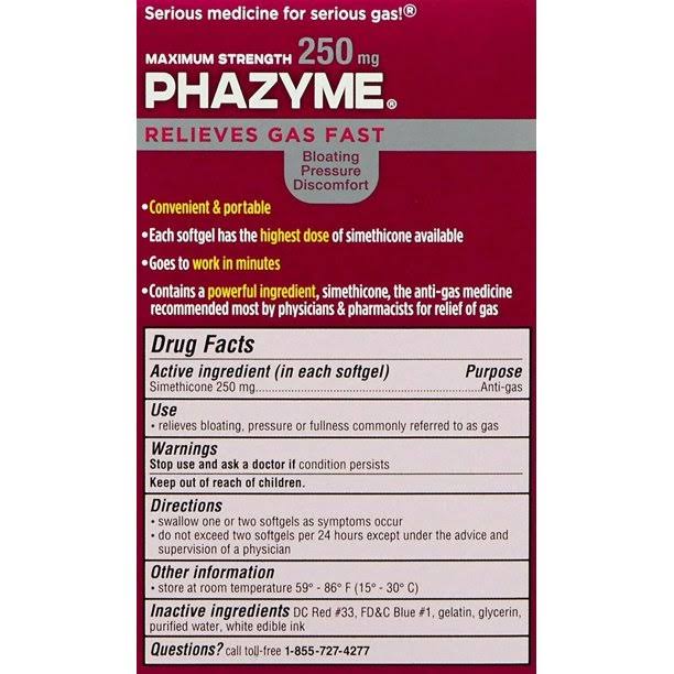 Phazyme Anti-Gas, Ultra Strength, 180 mg, Soft Gels - 12 EA