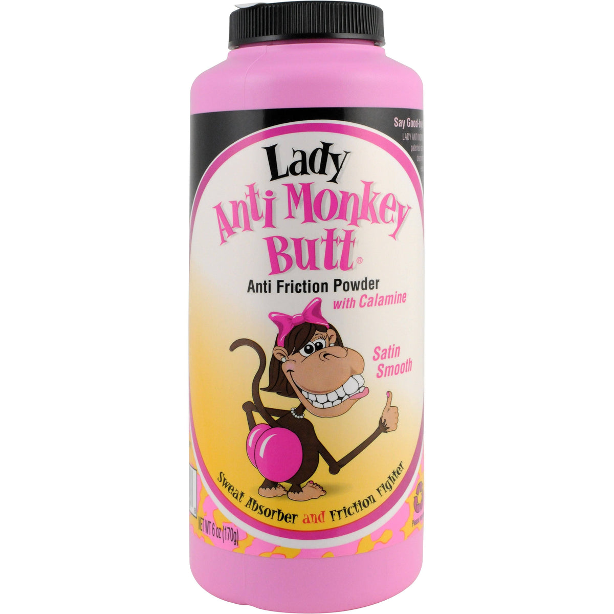 Anti Monkey Butt Lady Anti Friction Powder with Calamine - 6 oz bottle