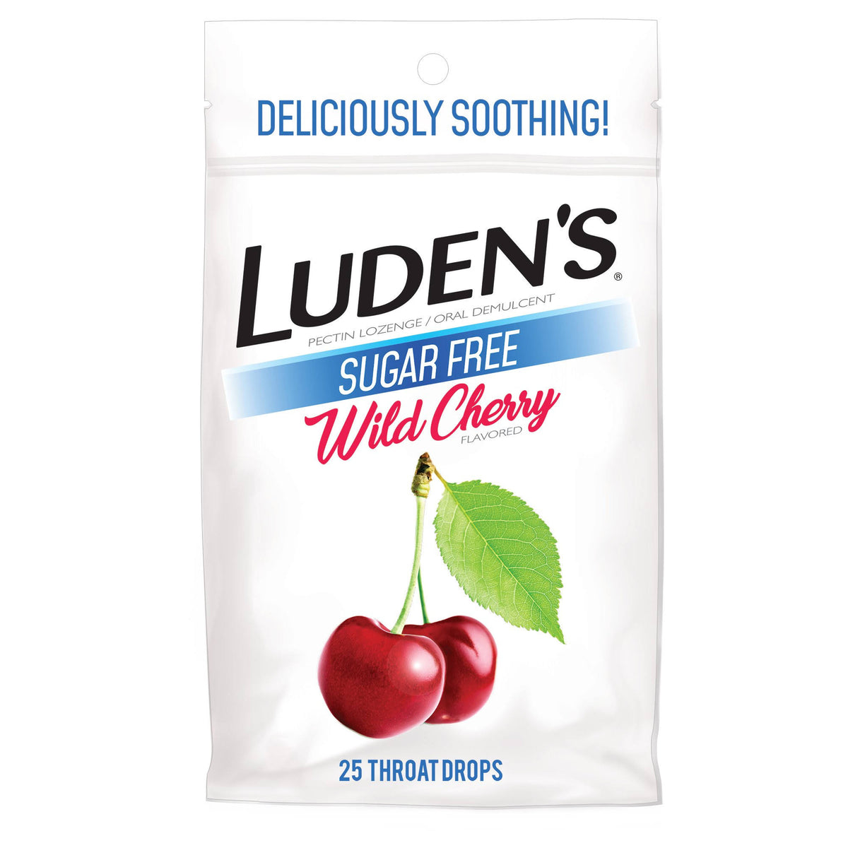 Luden's Sugar Free Wild Cherry Throat Drops 25 Count