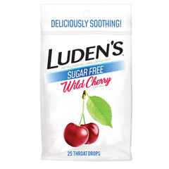 Luden's Sugar Free Wild Cherry Throat Drops 25 Count