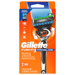 Gillette Proglide Men's Razor Handle + 2 Blade Refill