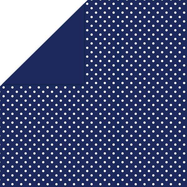 Hallmark Ejr1297 Navy/White Dots Reversible Wrapping Paper Roll, 25 Sq. ft.