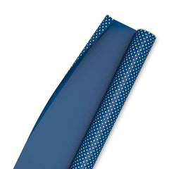 Hallmark Ejr1297 Navy/White Dots Reversible Wrapping Paper Roll, 25 Sq. ft.