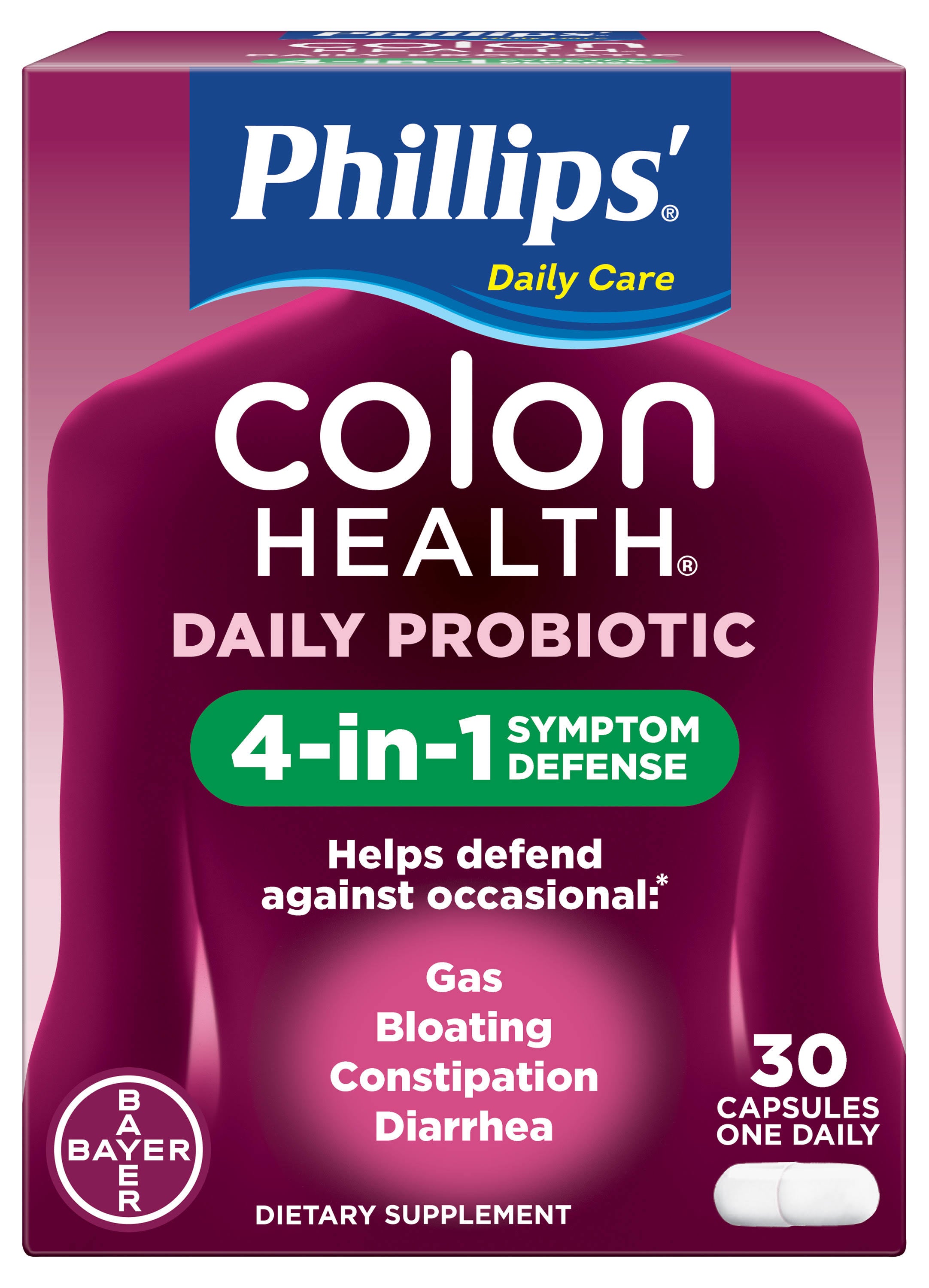 Phillips, Colon Health Daily Probiotic Capsules, 30 Count
