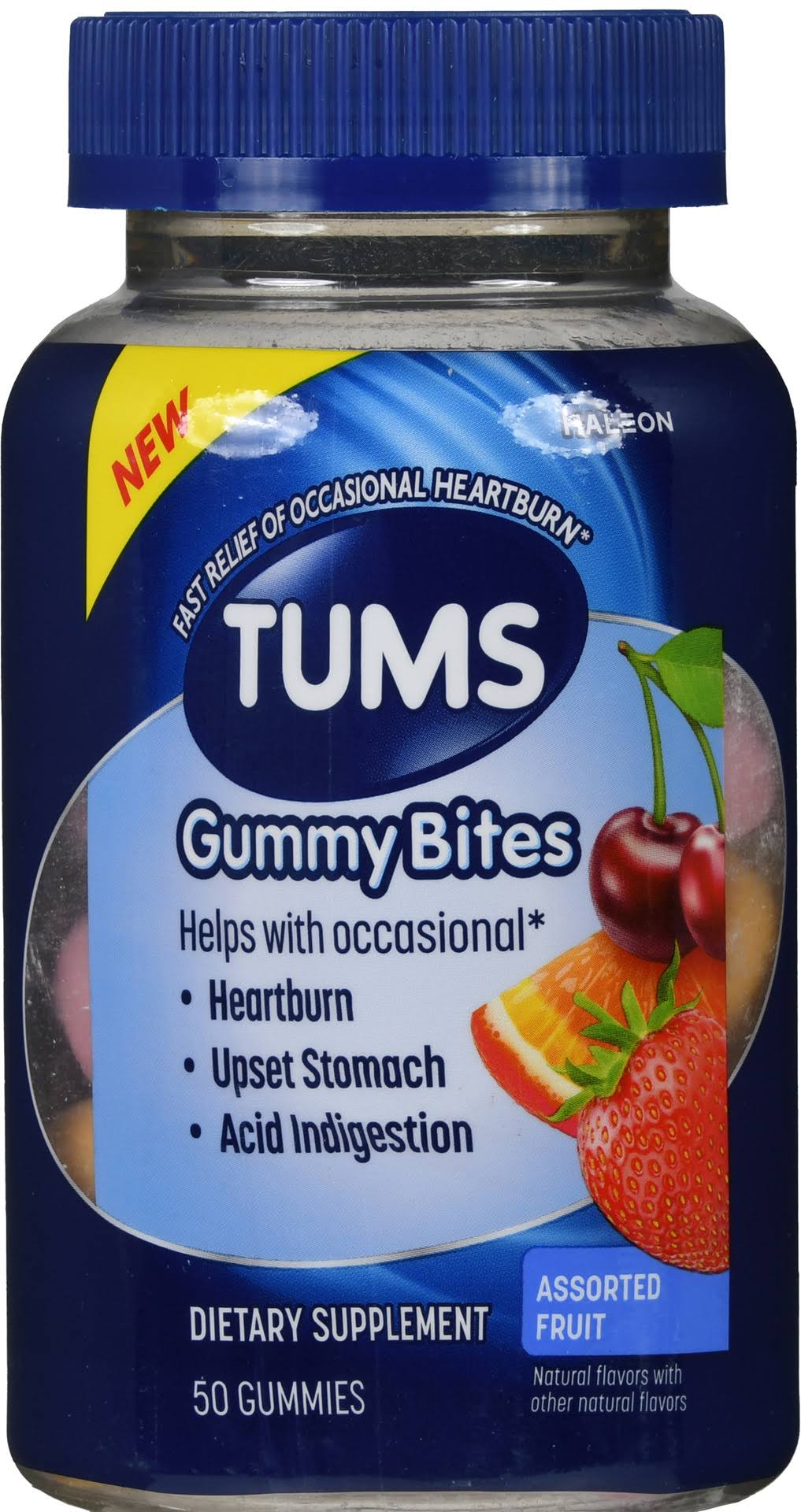 Tums Assorted Fruit Gummy Bites, 50 Ct