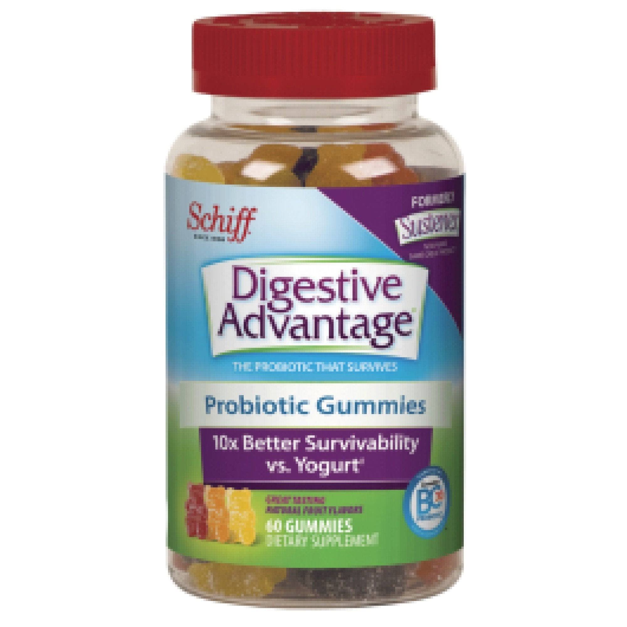Digestive Advantage Probiotic Gummies, Natural Fruit - 60 count