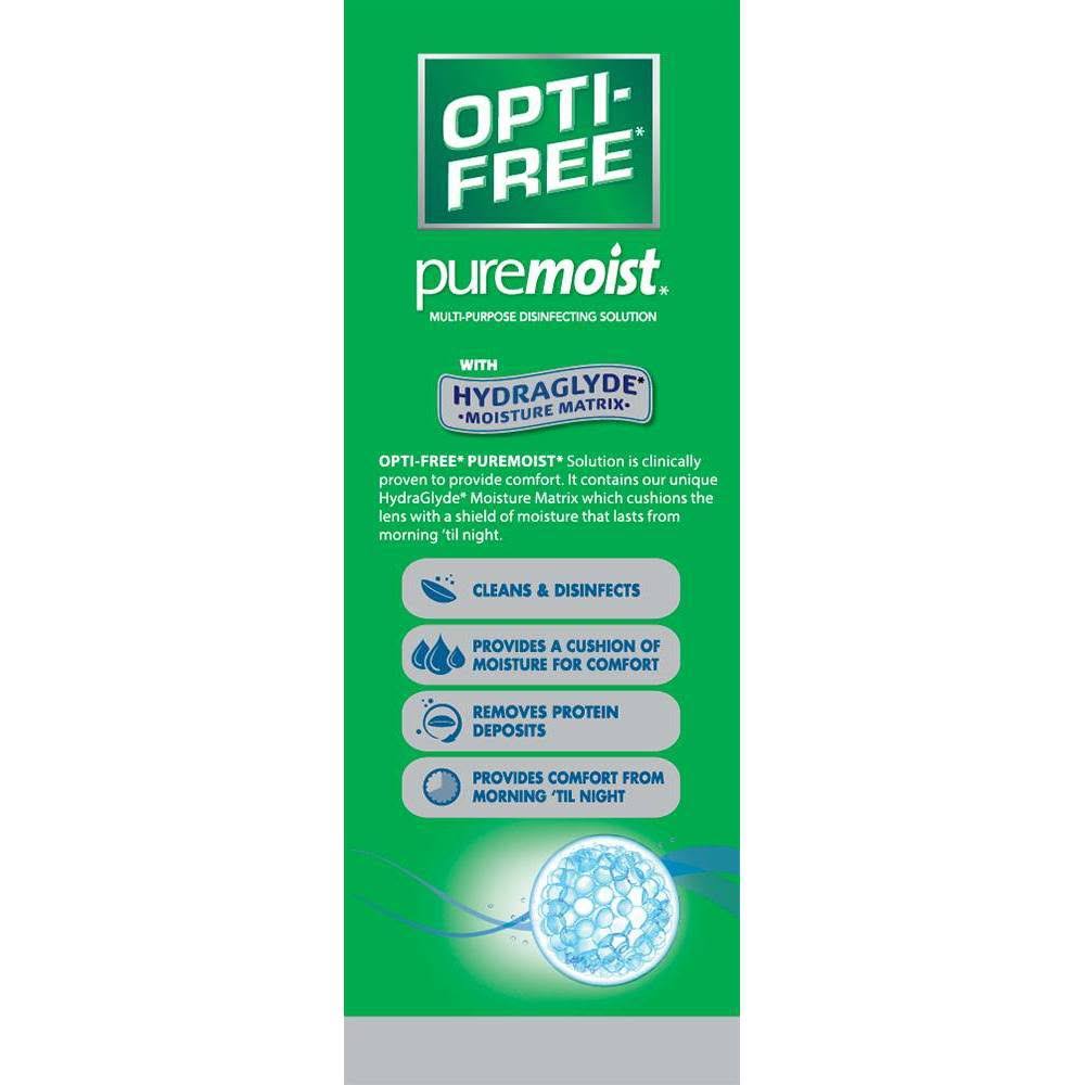 Opti-Free Puremoist Multi-Purpose Disinfecting Solution All Day Comfort - 10 fl oz bottle