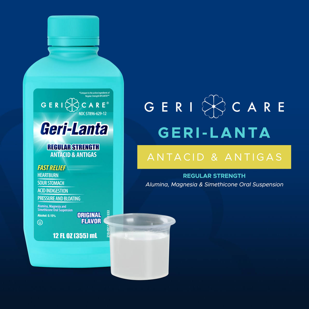 Geri-Care Geri-Lanta Antacid & Antigas Liquid - 12 fl oz