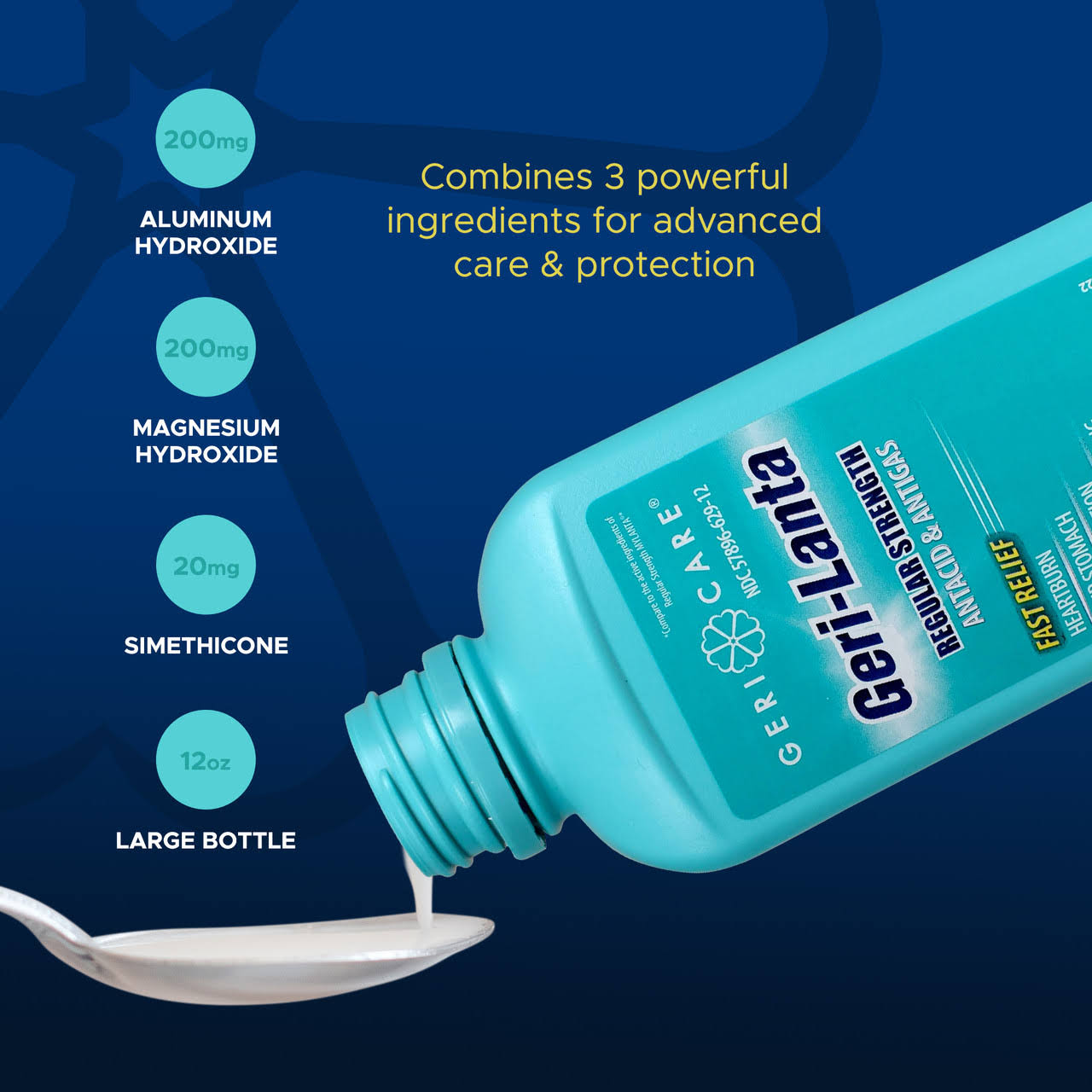 Geri-Care Geri-Lanta Antacid & Antigas Liquid - 12 fl oz
