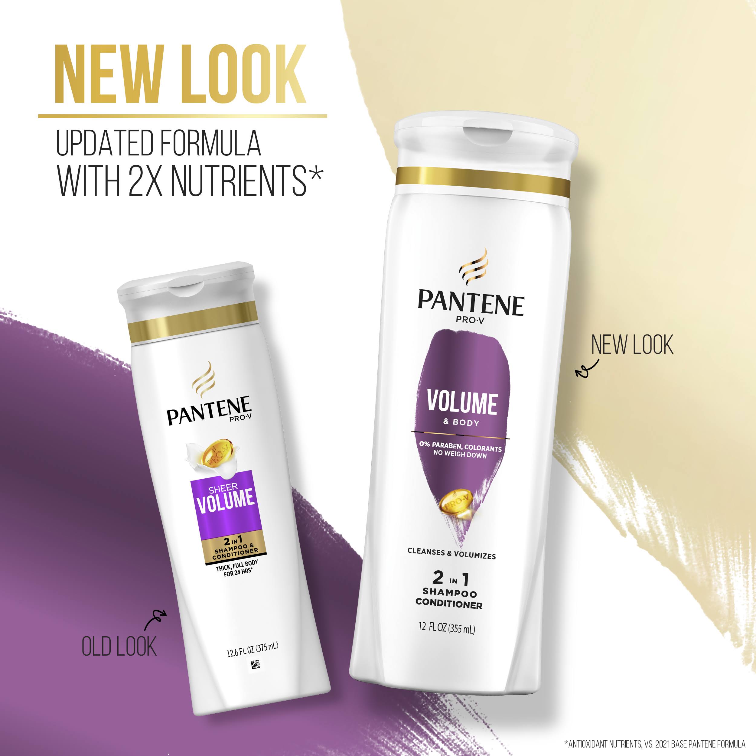 Pantene Pro-V Volume & Body 2 in 1 Shampoo + Conditioner 12 oz