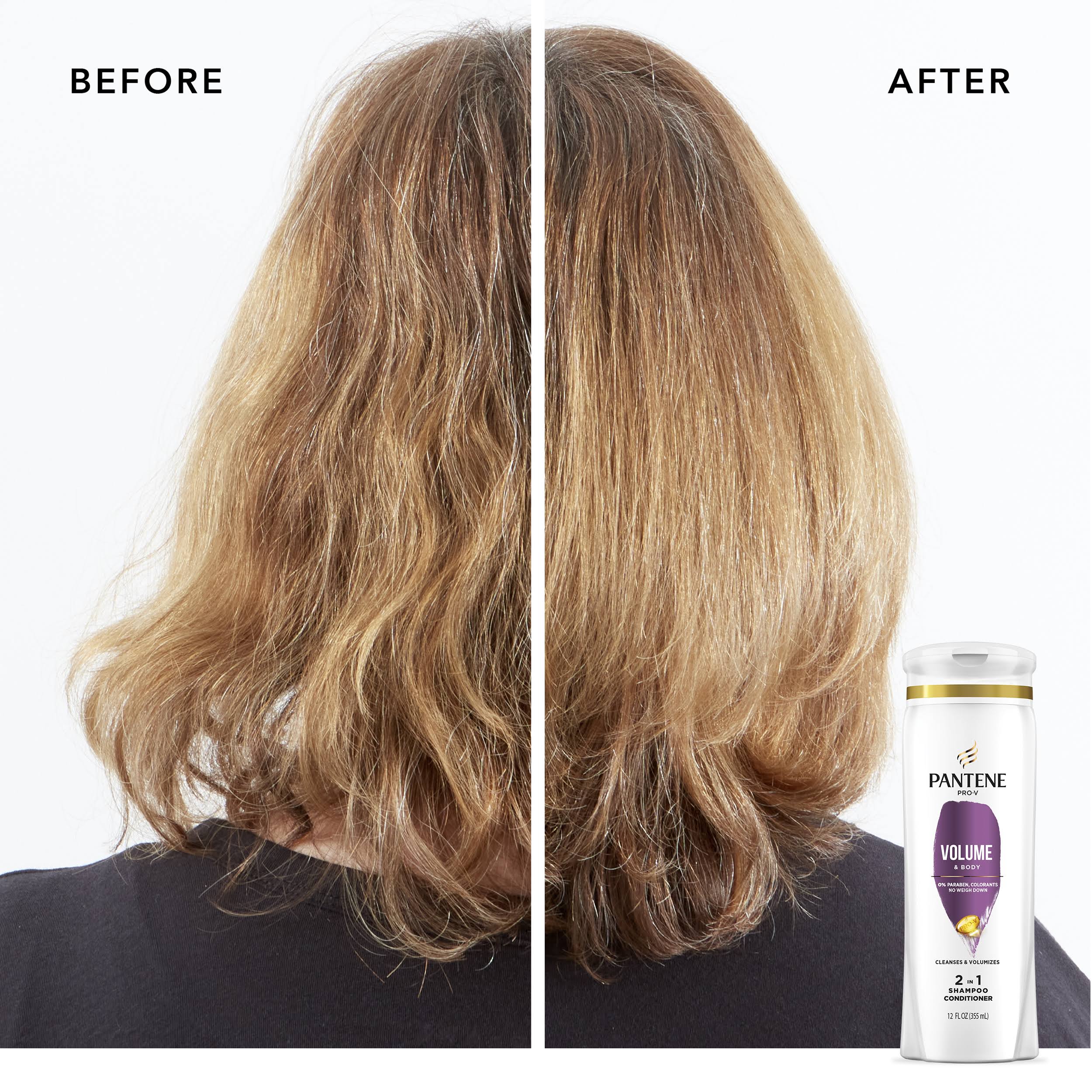 Pantene Pro-V Volume & Body 2 in 1 Shampoo + Conditioner 12 oz