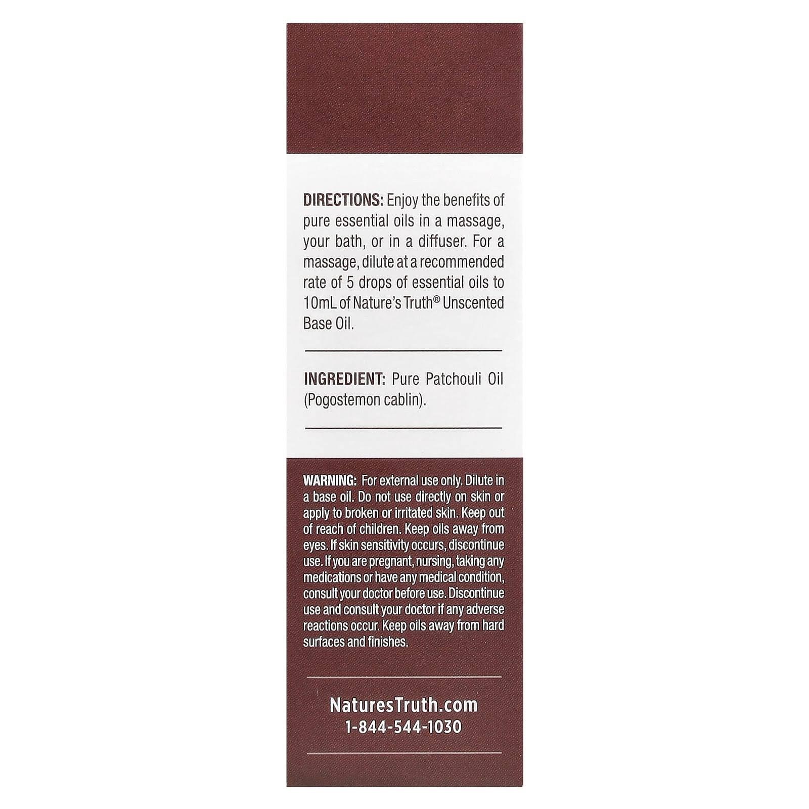 Nature's Truth Essential Oil, Patchouli, 0.51 Fluid Ounce