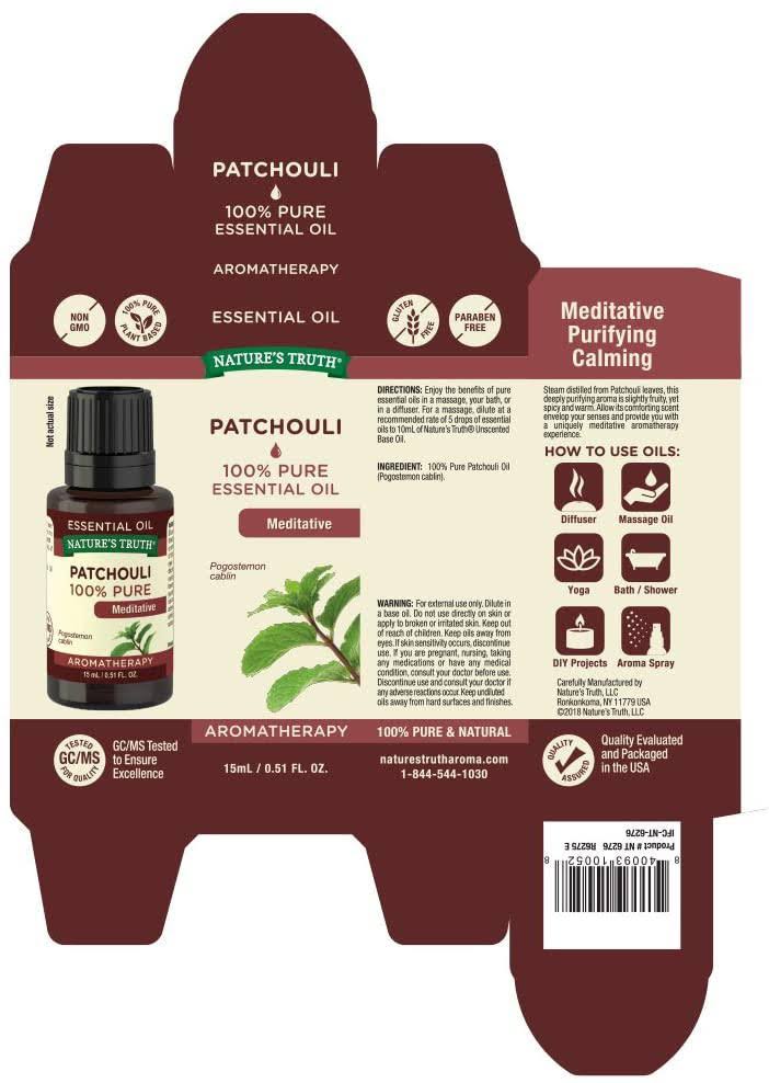 Nature's Truth Essential Oil, Patchouli, 0.51 Fluid Ounce