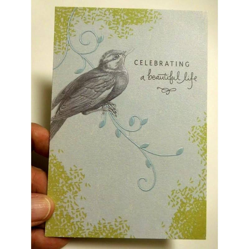 Hallmark Sympathy Card, Celebrating A Beautiful Life Sympathy Card