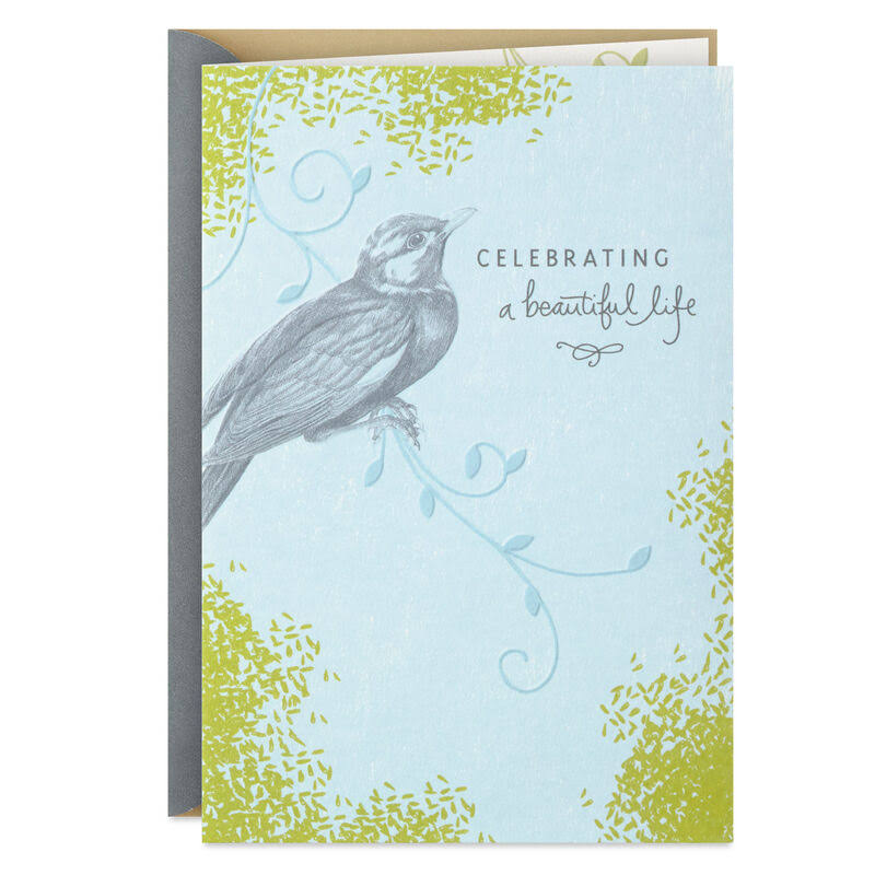 Hallmark Sympathy Card, Celebrating A Beautiful Life Sympathy Card