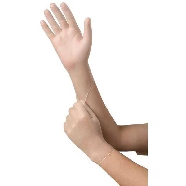 Ambitex Vinyl Powder-Free Gloves, Large, Box of 100