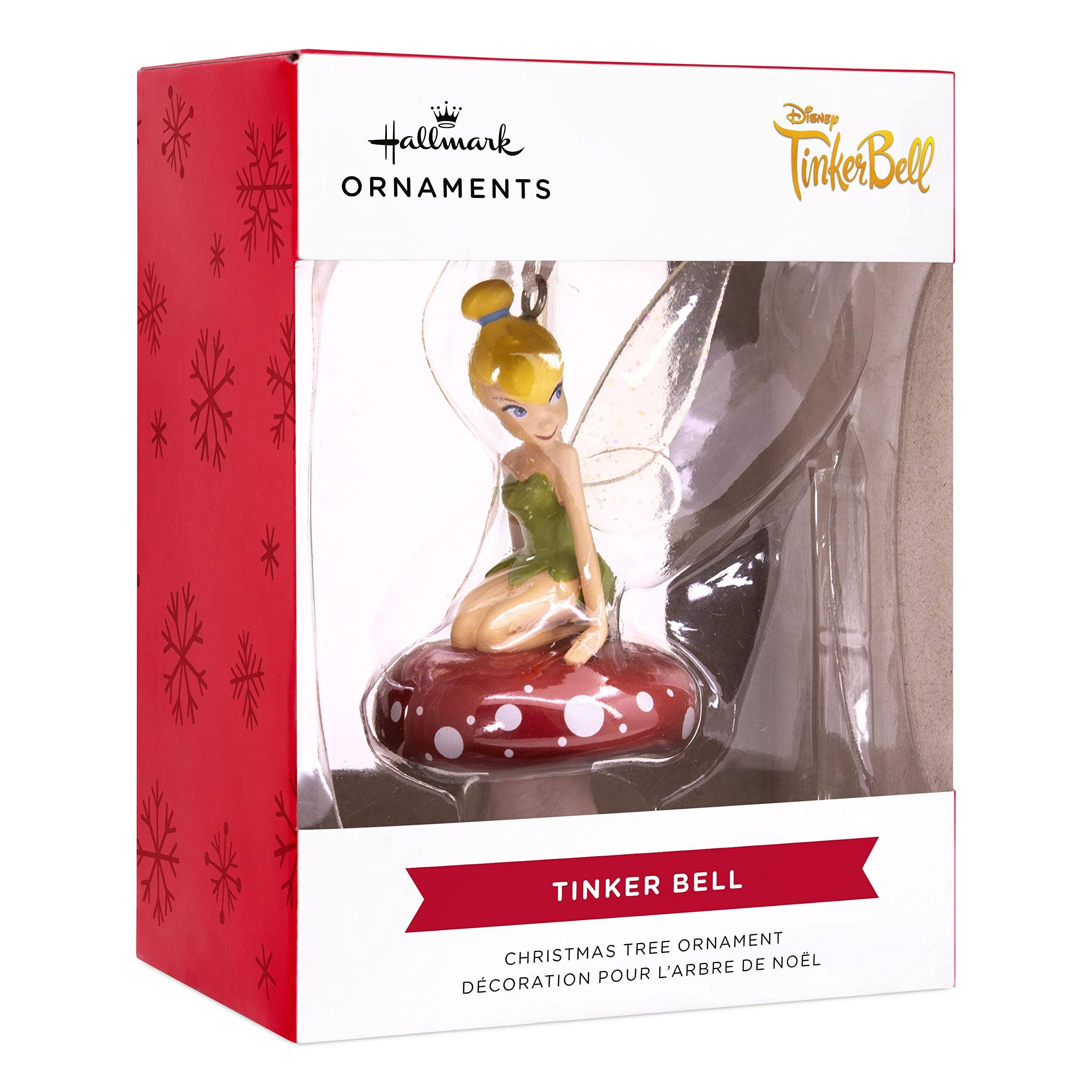 Tinkerbell On Mushroom Ornament
