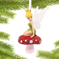 Tinkerbell On Mushroom Ornament