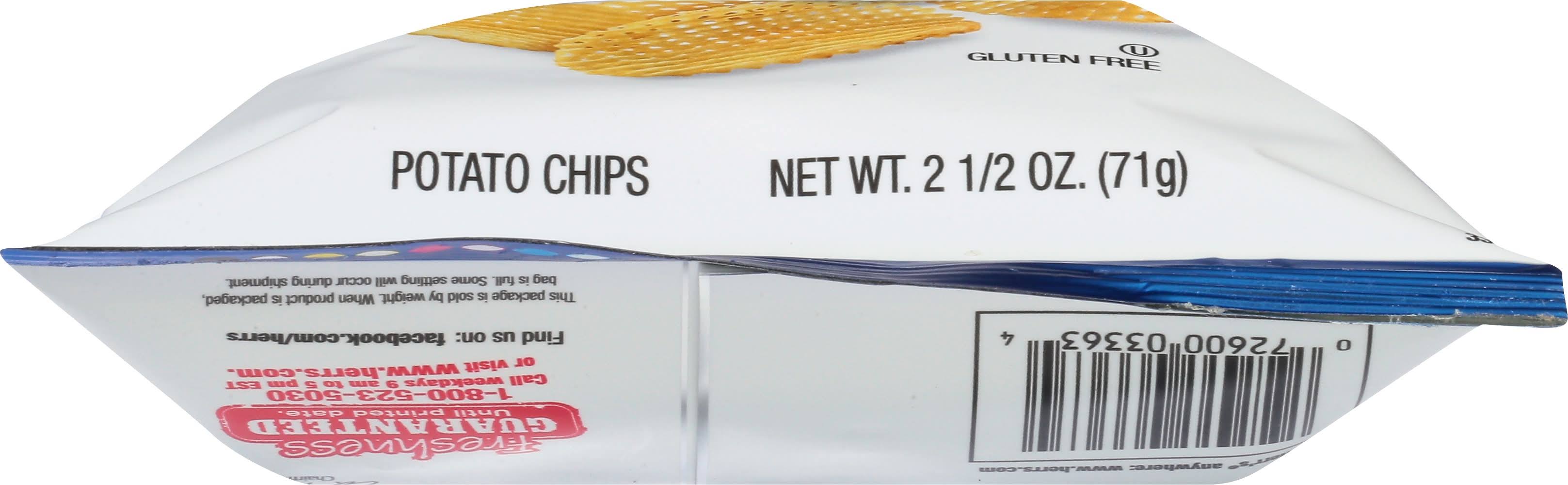 Herr's Kettle Cooked Classic Lattice Cut with Sea Salt Potato Chips, 2.5 oz
