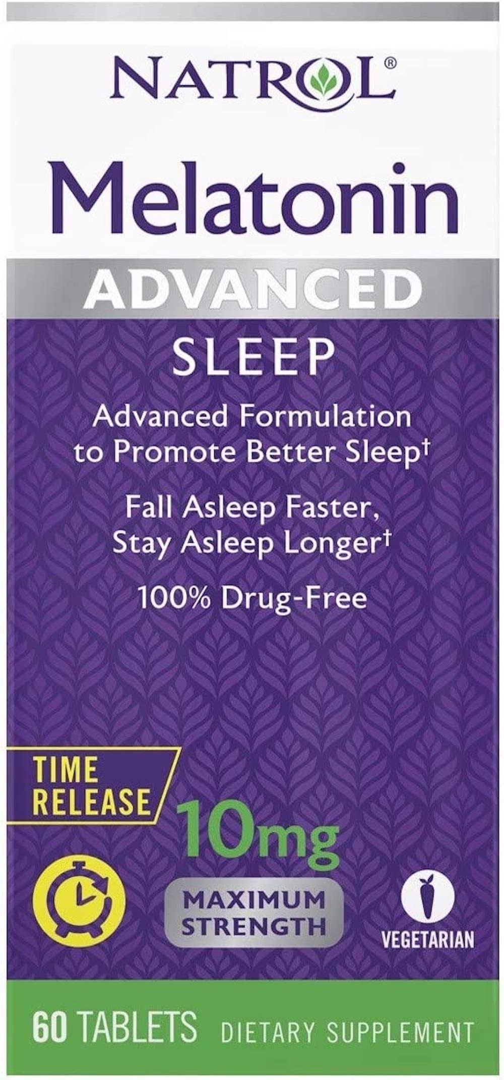 Natrol Melatonin Advanced Sleep 10 Mg Supplement (60 Tablets)