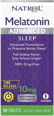 Natrol Melatonin Advanced Sleep 10 Mg Supplement (60 Tablets)