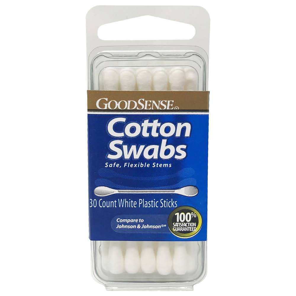 Goodsense Cotton Swabs (Plastic) Trial Size 30 Ct Case Pack 96