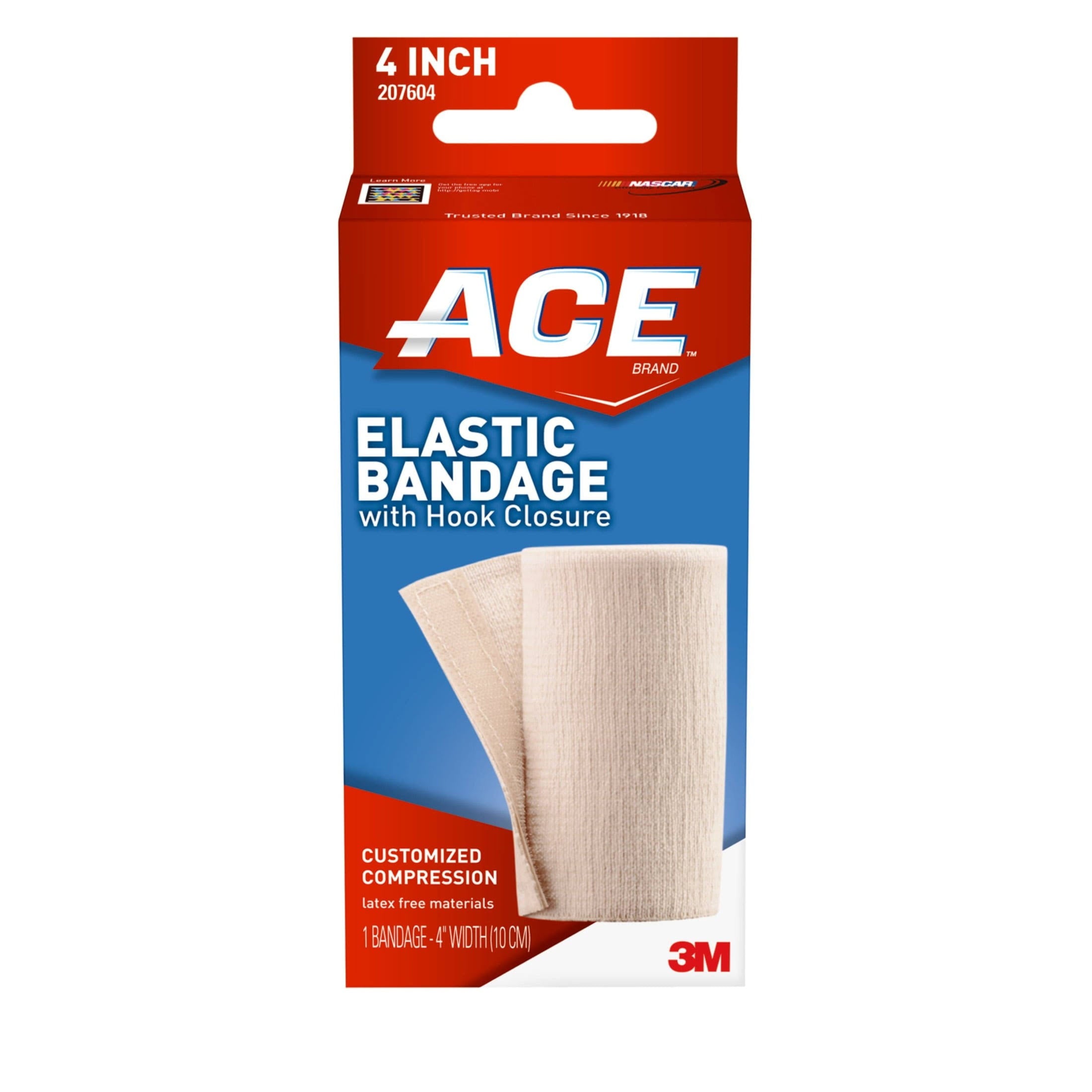 Ace Elastic Bandage with Hook Closure, 4"